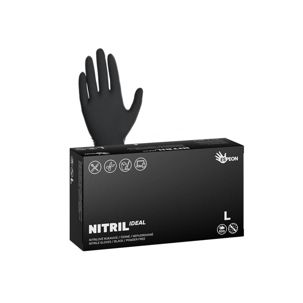NITRIL STRONG3 100er Pack, puderfrei, schwarz, 5,0g - Nitrilhandschuhe